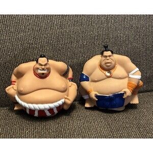 Sumo King Wrestlers Set of 2  RC 2015 MerchSource Black Series NO Remotes Untest